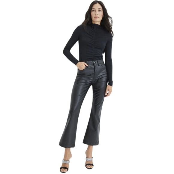 VERONICA BEARD Pants - Veronica Beard Carson Vegan Leather Ankle Flare Pants Womens Size 31 NWT $298